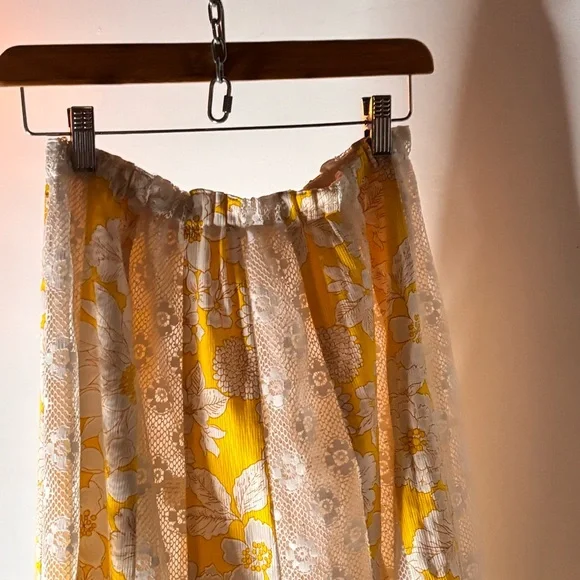 American Vintage Yellow Floral A-Line Maxi Skirt - Picture 13 of 16